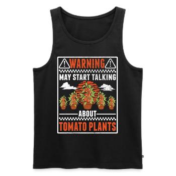 Tomato Gift Tomato Grower Tomatoes - Men's Premium Organic Tank Top - black - Front - AI Model Male 178 light (178cm)