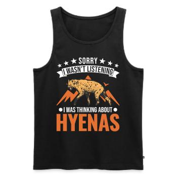 Hyène Cadeau Aardwolf Hyène - Débardeur bio Premium Homme - noir - Devant - Michal (187cm)