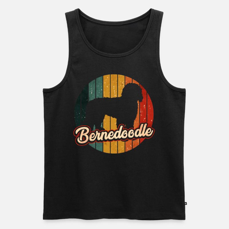 Bernedoodle Hund - Männer Premium Bio Tank Top - Schwarz