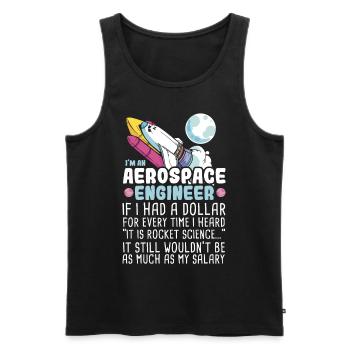 I’m an Aerospace Engineer Rocket Science - Männer Premium Bio Tank Top - Schwarz - Vorne - AI Model Male 178 light (178cm)