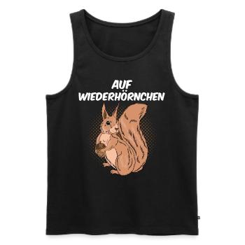 Auf Wiederhörnchen - Männer Premium Bio Tank Top - Schwarz - Vorne - Michal (187cm)