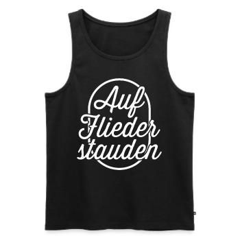 Auf Fliederstauden - Männer Premium Bio Tank Top - Schwarz - Vorne - Michal (187cm)