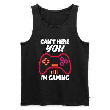 video gamer funny gift - Männer Premium Bio Tank Top - Schwarz - Vorne - AI Model Male 178 light (178cm)
