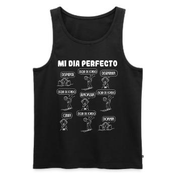 Mein perfekter Langlauftag - Männer Premium Bio Tank Top - Schwarz - Vorne - Michal (187cm)