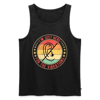 Deaf Deaf Deaf Sudden Hearing Loss - Men's Premium Organic Tank Top - black - Front - AI Model Male 178 light (178cm)