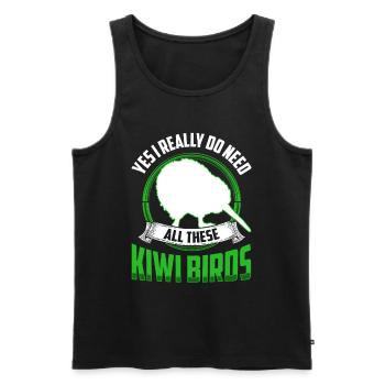 Brauche diese Kiwi Vögel Neuseeland Kiwi Vogel - Männer Premium Bio Tank Top - Schwarz - Vorne - AI Model Male 178 light (178cm)