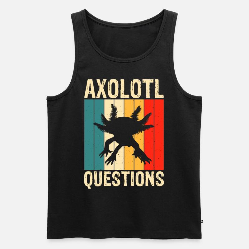 axolotls questions - Männer Premium Bio Tank Top - Schwarz