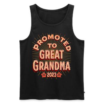 Großmutter 2023 Zukünftige Oma - Männer Premium Bio Tank Top - Schwarz - Vorne - Michal (187cm)