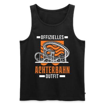 Offizielles Achterbahn Outfit Achterbahnfahrt - Männer Premium Bio Tank Top - Schwarz - Vorne - Michal (187cm)