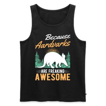 Because Aardvarks are freaking awesome Erdferkel - Männer Premium Bio Tank Top - Schwarz - Vorne - Michal (187cm)