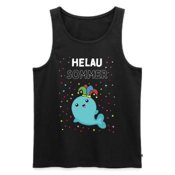 Helau Karneval Konfetti Sommerurlaub Sommerferien - Männer Premium Bio Tank Top - Schwarz - Vorne - Michal (187cm)