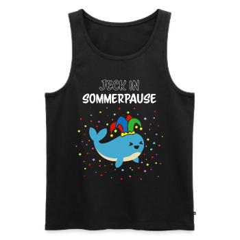Karneval Konfetti Fasnacht Sommerferien Jecken - Männer Premium Bio Tank Top - Schwarz - Vorne - Michal (187cm)