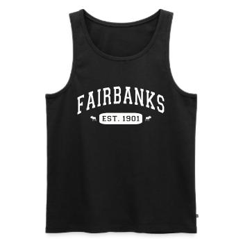 Alaska Geschenk USA Natur Bär Denali Grizzly Wald - Männer Premium Bio Tank Top - Schwarz - Vorne - Michal (187cm)