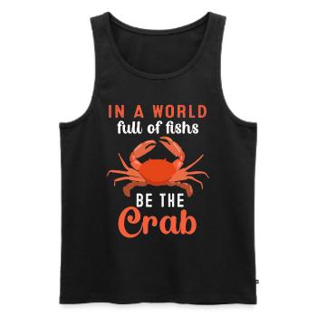 T-shirt de crabe de crabe de crevette de scorpion de homard - Débardeur bio Premium Homme - noir - Devant - Michal (187cm)