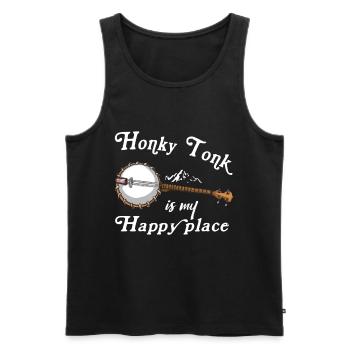 Banjo Shirts For Men Bluegrass Appalachia Folk - Men's Premium Organic Tank Top - black - Front - AI Model Male 178 light (178cm)