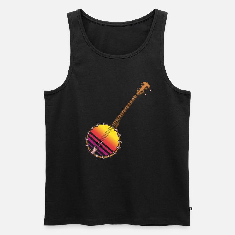 Banjo - Männer Premium Bio Tank Top - Schwarz