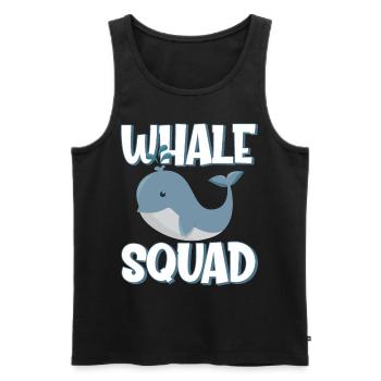 Whale Squad - Männer Premium Bio Tank Top - Schwarz - Vorne - AI Model Male 178 light (178cm)