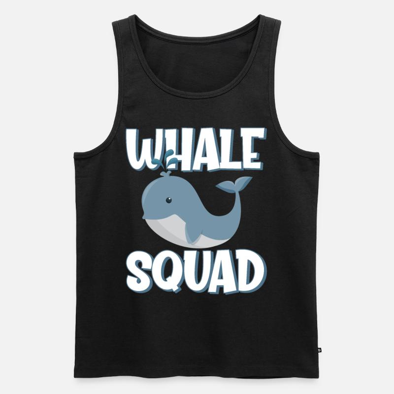 Whale Squad - Männer Premium Bio Tank Top - Schwarz