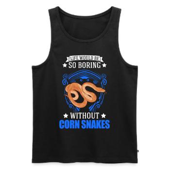 Corn Snake Cadeau Corn Snake - Débardeur bio Premium Homme - noir - Devant - Michal (187cm)