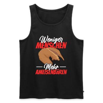 Ameisenbär weniger Menschen Zwergameisenbär - Männer Premium Bio Tank Top - Schwarz - Vorne - Michal (187cm)