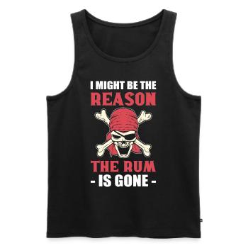 I Might Be The Reason The Rum Is Gone Pirates - Men's Premium Organic Tank Top - black - Front - Michal (187cm)