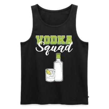 The Vod Squad Vodka Wodka - Männer Premium Bio Tank Top - Schwarz - Vorne - AI Model Male 178 light (178cm)