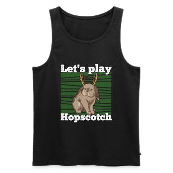 Jackalope Christmas Rabbit Design - Men's Premium Organic Tank Top - black - Front - AI Model Male 178 light (178cm)