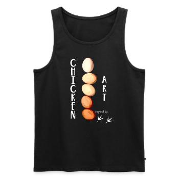 Chicken Art Chicken Holder Gift - Men's Premium Organic Tank Top - black - Front - Michal (187cm)