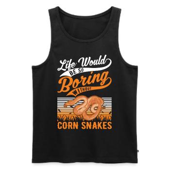 Corn Snake Cadeau Corn Snake - Débardeur bio Premium Homme - noir - Devant - Michal (187cm)