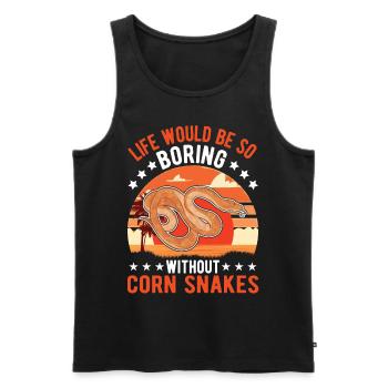 Corn Snake Cadeau Corn Snake - Débardeur bio Premium Homme - noir - Devant - Michal (187cm)