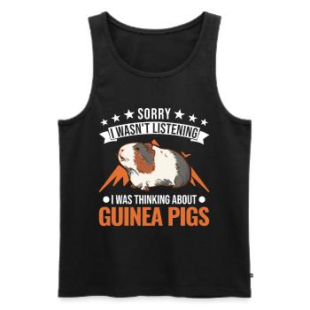 Guinea Pig Gift Guinea Pig - Men's Premium Organic Tank Top - black - Front - Michal (187cm)