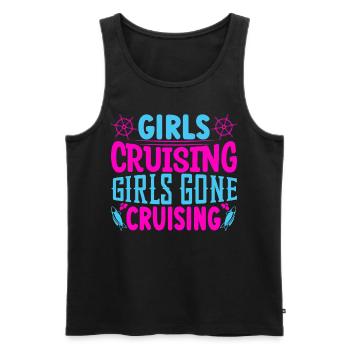 Femmes en vacances en croisière - Débardeur bio Premium Homme - noir - Devant - Michal (187cm)