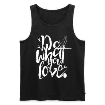Chicken Love Chicken in the Garden - Men's Premium Organic Tank Top - black - Front - Michal (187cm)