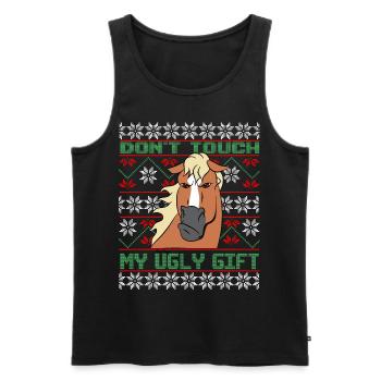 Dont Touch Ugly Brauner Pferd Rider Winter - Männer Premium Bio Tank Top - Schwarz - Vorne - Michal (187cm)
