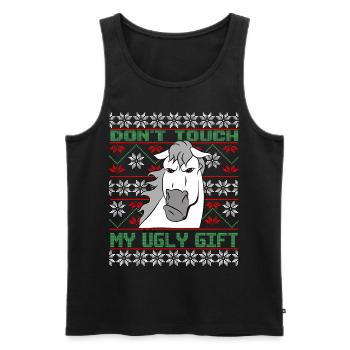 Dont Touch Ugly Brauner Pferd Rider Winter - Männer Premium Bio Tank Top - Schwarz - Vorne - Michal (187cm)