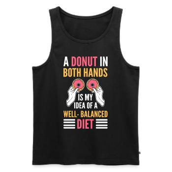 A Donut in Both Hands Is My Idea of a - Men's Premium Organic Tank Top - black - Front - Michal (187cm)