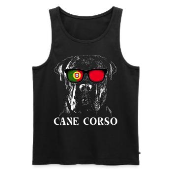 Cane Corso Portugal - Débardeur bio Premium Homme - noir - Devant - Michal (187cm)