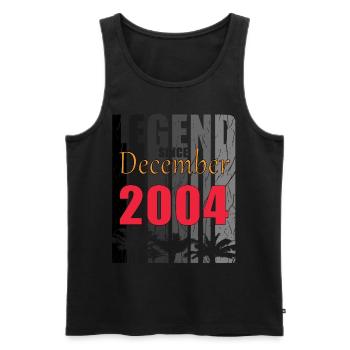Baujahr 2004 Dezember geboren Geschenkidee - Männer Premium Bio Tank Top - Schwarz - Vorne - AI Model Male 178 light (178cm)