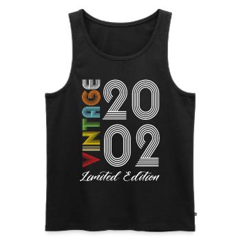 Vintage 2002 Vintage Geburtstag Retro Vintage - Männer Premium Bio Tank Top - Schwarz - Vorne - Michal (187cm)