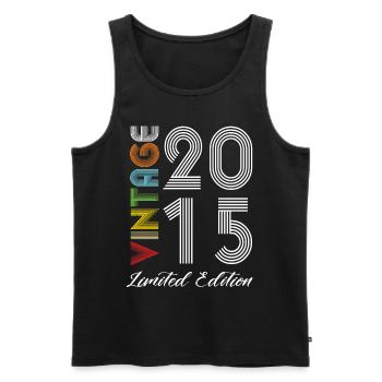 Vintage 2015 Vintage Geburtstag Retro Vintage - Männer Premium Bio Tank Top - Schwarz - Vorne - Michal (187cm)