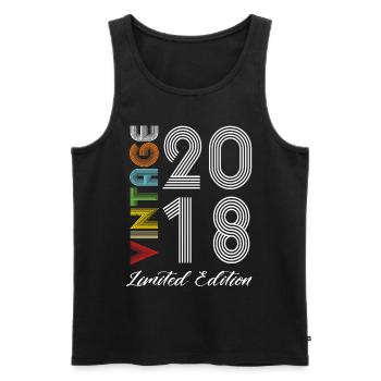 Vintage 2018 Vintage Birthday Retro Vintage - Men's Premium Organic Tank Top - black - Front - AI Model Male 178 light (178cm)