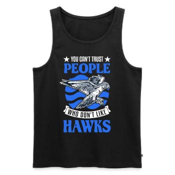 Falke Falkner Turmfalke Falknerei Falkner - Männer Premium Bio Tank Top - Schwarz - Vorne - AI Model Male 178 light (178cm)