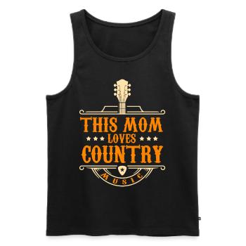 Country Musik Muttertag - Männer Premium Bio Tank Top - Schwarz - Vorne - Michal (187cm)