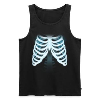 X-ray ribs - Men's Premium Organic Tank Top - black - Front - AI Model Male 178 light (178cm)