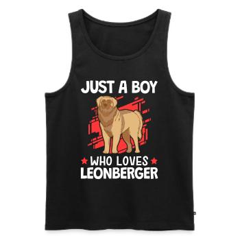 Nur ein Junge der Leonberger liebt Leonberger - Männer Premium Bio Tank Top - Schwarz - Vorne - AI Model Male 178 light (178cm)