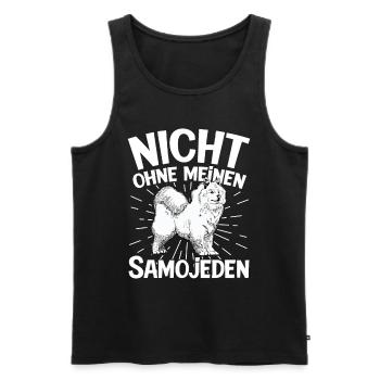 Nicht ohne meinen Samojede Samojedenspitz - Männer Premium Bio Tank Top - Schwarz - Vorne - AI Model Male 178 light (178cm)