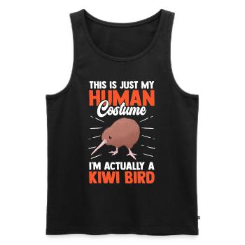 Kiwi oiseau juste un costume Kiwi de Nouvelle-Zélande - Débardeur bio Premium Homme - noir - Devant - Michal (187cm)