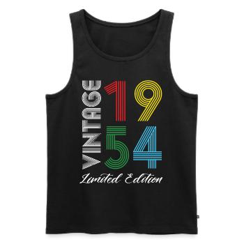 Vintage 1954 Vintage Geburtstag Retro Vintage - Männer Premium Bio Tank Top - Schwarz - Vorne - Michal (187cm)