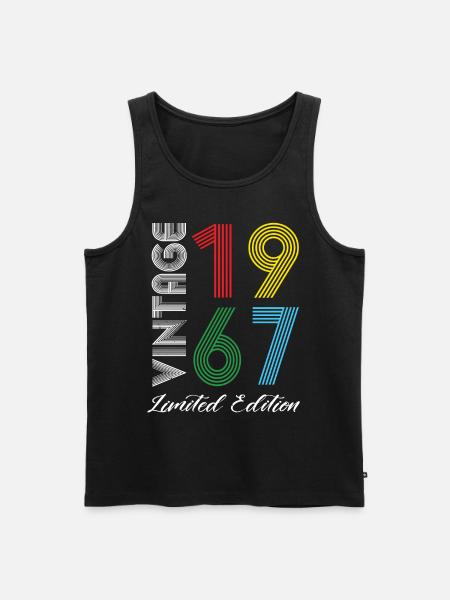 Vintage 1967 Vintage Fødselsdag Retro Vintage - Herre Premium økologisk tanktop - sort