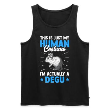 Degu just a costume Chilean rodent - Men's Premium Organic Tank Top - black - Front - AI Model Male 178 light (178cm)